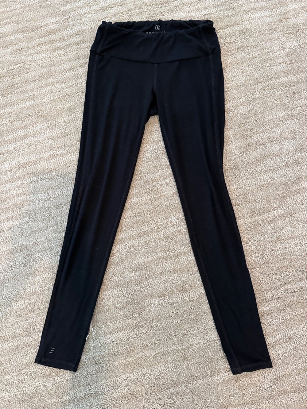 Free Fly Apparel Black Fold-Over Waist Leggings